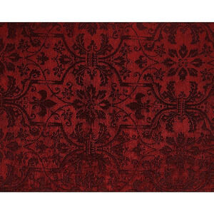 Set of 4 Cambridge Fleur de Lis Tapestry Placemats Toile Red Merlot 18x13" NEW